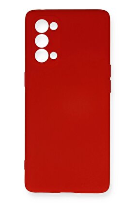 CepteToptan Oppo Reno 5 Pro Kılıf Nano içi Kadife Silikon - Kırmızı - DROPX1816-1000