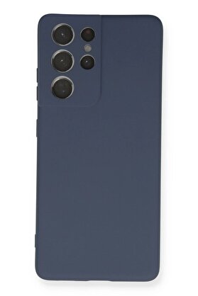 CepteToptan Samsung Galaxy S21 Ultra Kılıf Nano içi Kadife Silikon - Gri - DROPX4664-8571