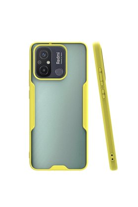 CepteToptan Xiaomi Redmi 12C Kılıf Platin Silikon - Sarı - DROPX3854-4375