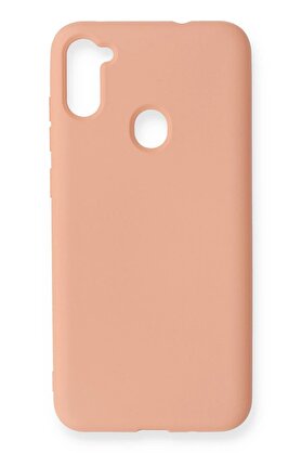 CepteToptan Samsung Galaxy A11 Kılıf Nano içi Kadife Silikon - Pudra - DROPX9744-8643