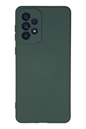 CepteToptan Samsung Galaxy A23 4G Kılıf Nano içi Kadife Silikon - Koyu Yeşil - DROPX1447-5510