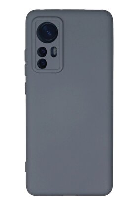 CepteToptan Xiaomi Mi 12 Kılıf Nano içi Kadife Silikon - Gri - DROPX1104-9521