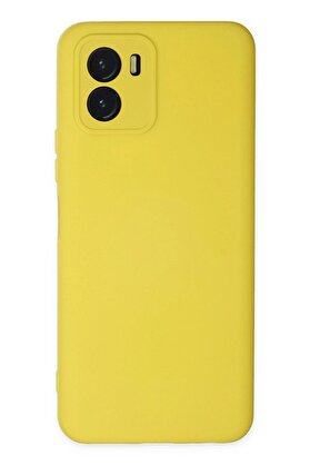 CepteToptan Vivo Y15S Kılıf Nano içi Kadife Silikon - Sarı - DROPX1722-6754
