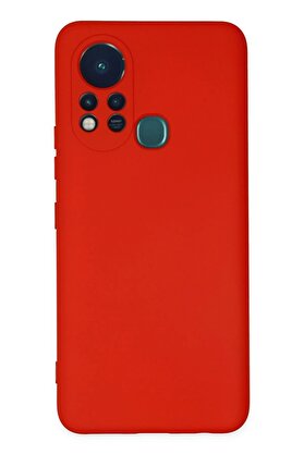 CepteToptan İnfinix Hot 11s Kılıf Nano içi Kadife Silikon - Kırmızı - DROPX9721-7940