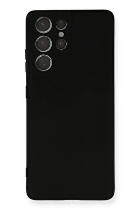 CepteToptan Samsung Galaxy S21 Ultra Kılıf Nano içi Kadife Silikon - Siyah - DROPX2218-3152