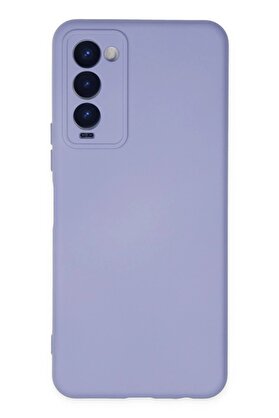 CepteToptan Tecno Camon 18 Kılıf Nano içi Kadife Silikon - Lila - DROPX6784-3998