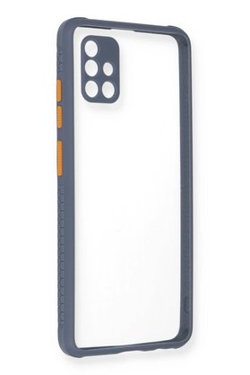 CepteToptan Samsung Galaxy A71 Kılıf Miami Şeffaf Silikon - Gri - DROPX9192-1935