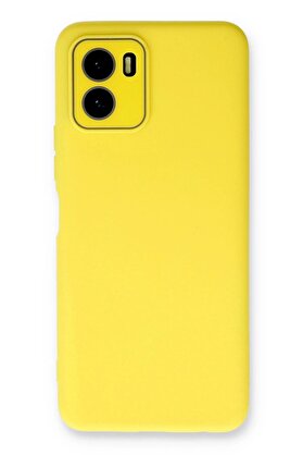 CepteToptan Vivo Y15S Kılıf Lansman Glass Kapak - Sarı - DROPX4226-4139