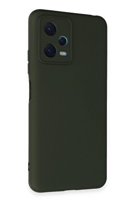 CepteToptan Xiaomi Redmi Note 12 5G Kılıf Nano içi Kadife Silikon - Koyu Yeşil - DROPX9946-3925