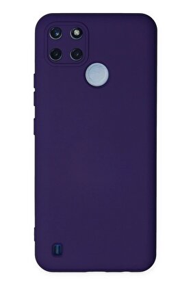 CepteToptan Realme C25Y Kılıf Nano içi Kadife Silikon - Mor - DROPX5877-8013