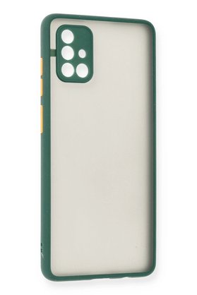CepteToptan Samsung Galaxy A71 Kılıf Montreal Silikon Kapak - Yeşil - DROPX6272-3146