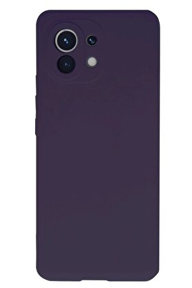CepteToptan Xiaomi Mi 11 Kılıf Nano içi Kadife Silikon - Mor - DROPX8270-5453