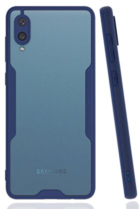 CepteToptan Samsung Galaxy A02 Kılıf Platin Silikon - Lacivert - DROPX7023-6946