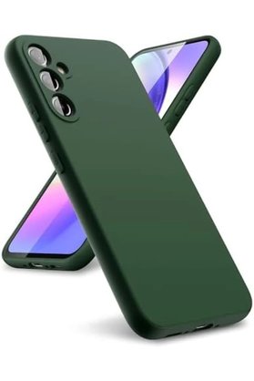 CepteToptan Samsung Galaxy A24 4G Kılıf First Silikon - Koyu Yeşil - DROPX2362-2524