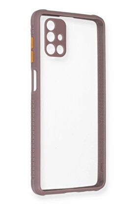 CepteToptan Samsung Galaxy M51 Kılıf Miami Şeffaf Silikon - Açık Mor - DROPX3977-7677