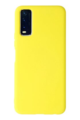 CepteToptan Vivo Y11S Kılıf Nano içi Kadife Silikon - Sarı - DROPX9915-1570