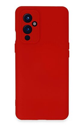 CepteToptan One Plus 9 Kılıf Nano içi Kadife Silikon - Kırmızı - DROPX6709-6537