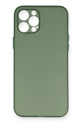 CepteToptan iPhone 12 Pro Kılıf PP Ultra İnce Kapak - Yeşil - DROPX5350-3184