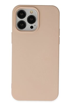 CepteToptan iPhone 14 Pro Max Kılıf Nano içi Kadife Silikon - Pudra - DROPX5084-1935