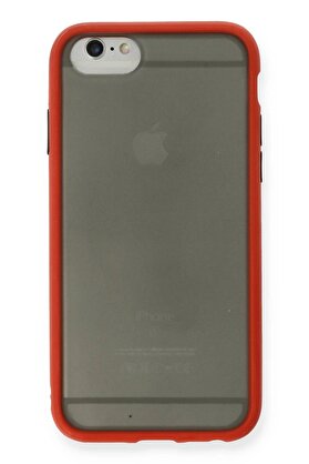 CepteToptan iPhone 6 Kılıf Montreal Silikon Kapak - Kırmızı - DROPX5258-2509