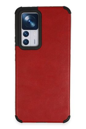 CepteToptan Xiaomi Mi 12T Kılıf Loop Deri Silikon - Kırmızı - DROPX8356-7947