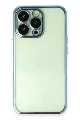 CepteToptan iPhone 14 Pro Max Kılıf Lensli Silikon - Açık Mavi - DROPX7184-7083