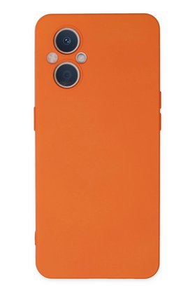 CepteToptan Oppo Reno 7 Lite Kılıf Nano içi Kadife Silikon - Turuncu - DROPX5157-4364