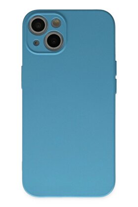 CepteToptan iPhone 13 Mini Kılıf Nano içi Kadife Silikon - Mavi - DROPX5268-4275