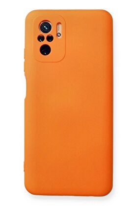 CepteToptan Xiaomi Redmi Note 10 Kılıf Nano içi Kadife Silikon - Turuncu - DROPX7288-6708