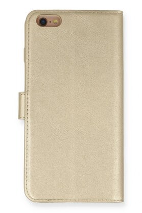 CepteToptan iPhone 6 Plus Kılıf Trend S Plus Kapaklı Kılıf - Gold - DROPX6482-6970