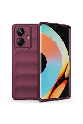 CepteToptan Realme 10 Pro 5G Kılıf Optimum Silikon - Bordo - DROPX3254-9209
