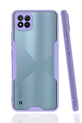 CepteToptan Realme C11 2021 Kılıf Platin Silikon - Lila - DROPX8871-7186