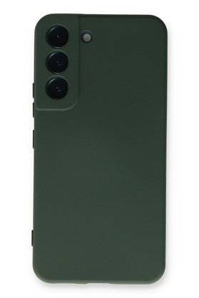 CepteToptan Samsung Galaxy S22 Plus Kılıf Nano içi Kadife Silikon - Koyu Yeşil - DROPX3860-5286