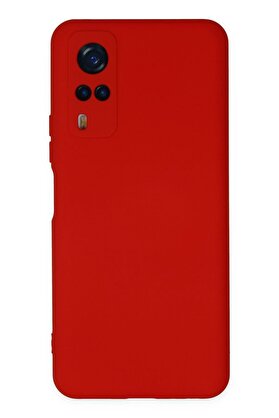 CepteToptan Vivo Y53S Kılıf Nano içi Kadife Silikon - Kırmızı - DROPX5427-3055