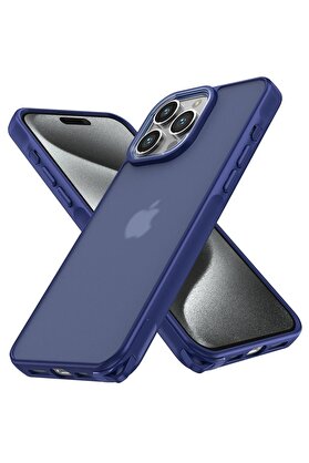 CepteToptan iPhone 13 Pro Max Kılıf Elegant Kapak - Lacivert - DROPX9396-6536