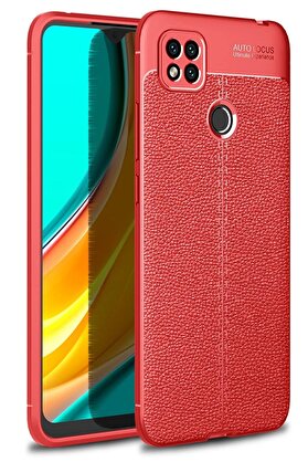 CepteToptan Xiaomi Redmi 9C Kılıf Auto Focus Kapak - Kırmızı - DROPX7061-2023