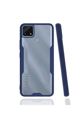 CepteToptan Realme C25 Kılıf Platin Silikon - Lacivert - DROPX9426-4794