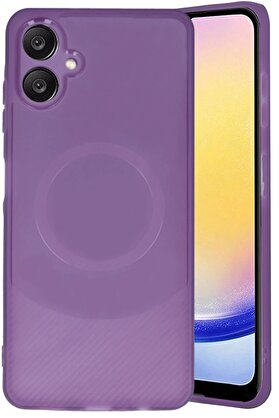 CepteToptan Samsung A06 Kılıf Maya Karbon Kapak - Mürdüm - DROPX5583-3423