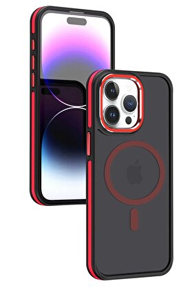 CepteToptan iPhone 15 Pro Winner Magsafe Kapak - Kırmızı - DROPX3165-6471