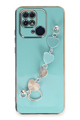CepteToptan Xiaomi Redmi 10C Kılıf Esila Silikon - Su Yeşili - DROPX7911-4079