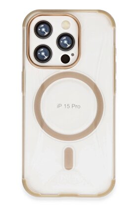 CepteToptan iPhone 15 Pro Hilton Magsafe Kapak - Gold - DROPX4282-1417