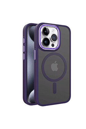 CepteToptan iPhone 13 Pro Max Winner Magsafe Kapak - Derin Mor - DROPX1623-3240