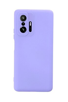 CepteToptan Xiaomi Mi 11T Pro Kılıf Nano içi Kadife Silikon - Lila - DROPX3205-8752
