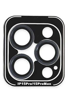 CepteToptan iPhone 15 Pro Max PVD Metal Kamera Lens - Lacivert - DROPX6831-6305