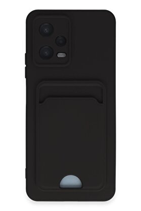 CepteToptan Xiaomi Poco X5 5G Kılıf Kelvin Kartvizitli Silikon - Siyah - DROPX6358-7302
