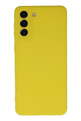 CepteToptan Samsung Galaxy S21 Plus Kılıf Nano içi Kadife Silikon - Sarı - DROPX5954-1588