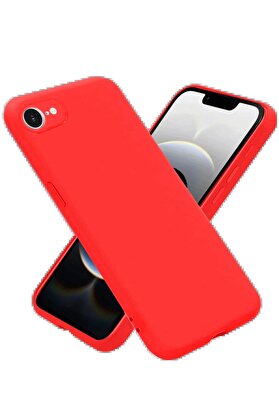 CepteToptan iPhone 16E Kılıf Nano içi Kadife Silikon - Kırmızı - DROPX2200-7895