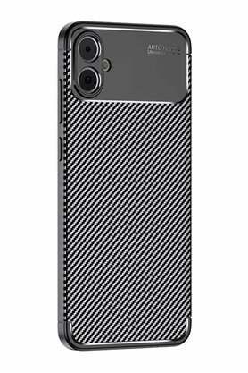 CepteToptan Samsung Galaxy A05 Kılıf Auto Focus Karbon Kapak - Siyah - DROPX7334-1964