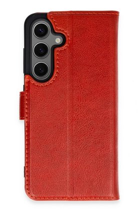 CepteToptan Samsung Galaxy S24 Kılıf Trend S Plus Kapaklı Kılıf - Kırmızı - DROPX5883-9292