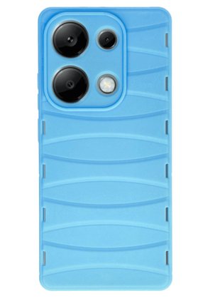 CepteToptan Xiaomi Redmi Note 13 Pro 4G Kılıf Bibercas Silikon Kapak - Mavi - DROPX1220-9756
